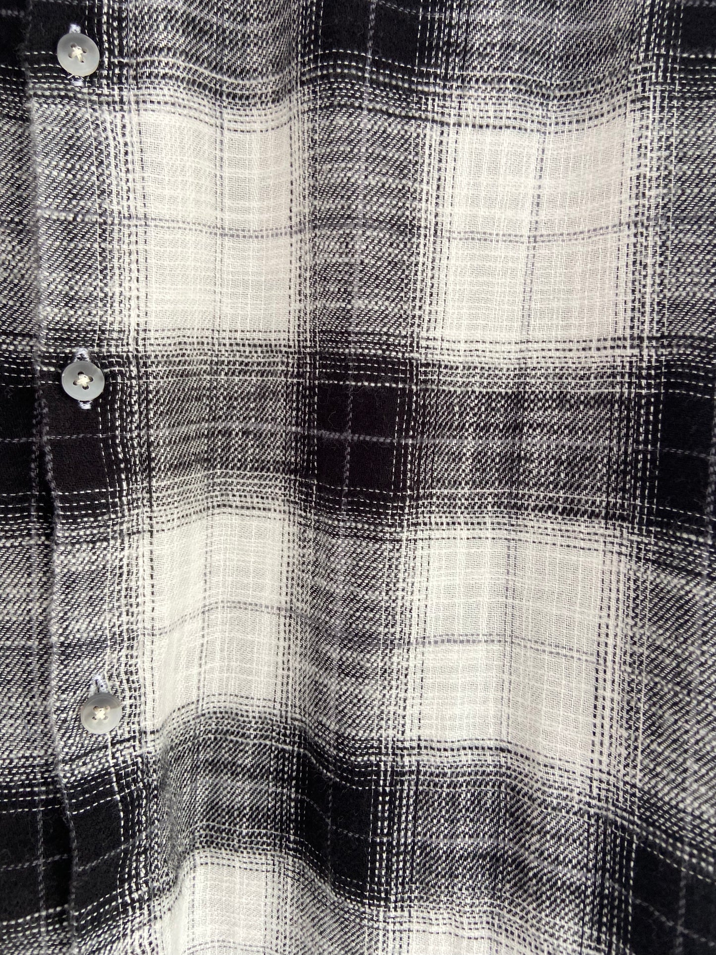 Regular fit White and Black Texture check full sleeve shirt - outwearo