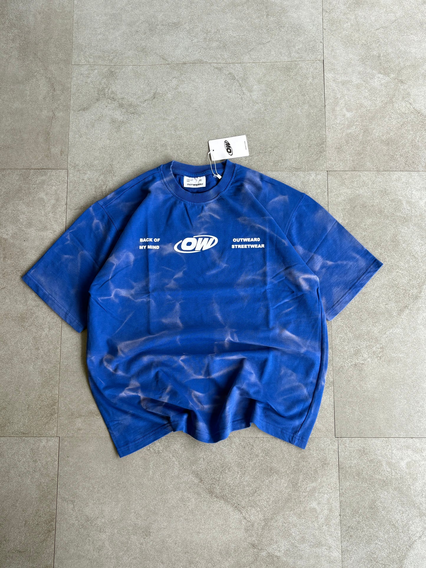 Acid wash tshirt blue