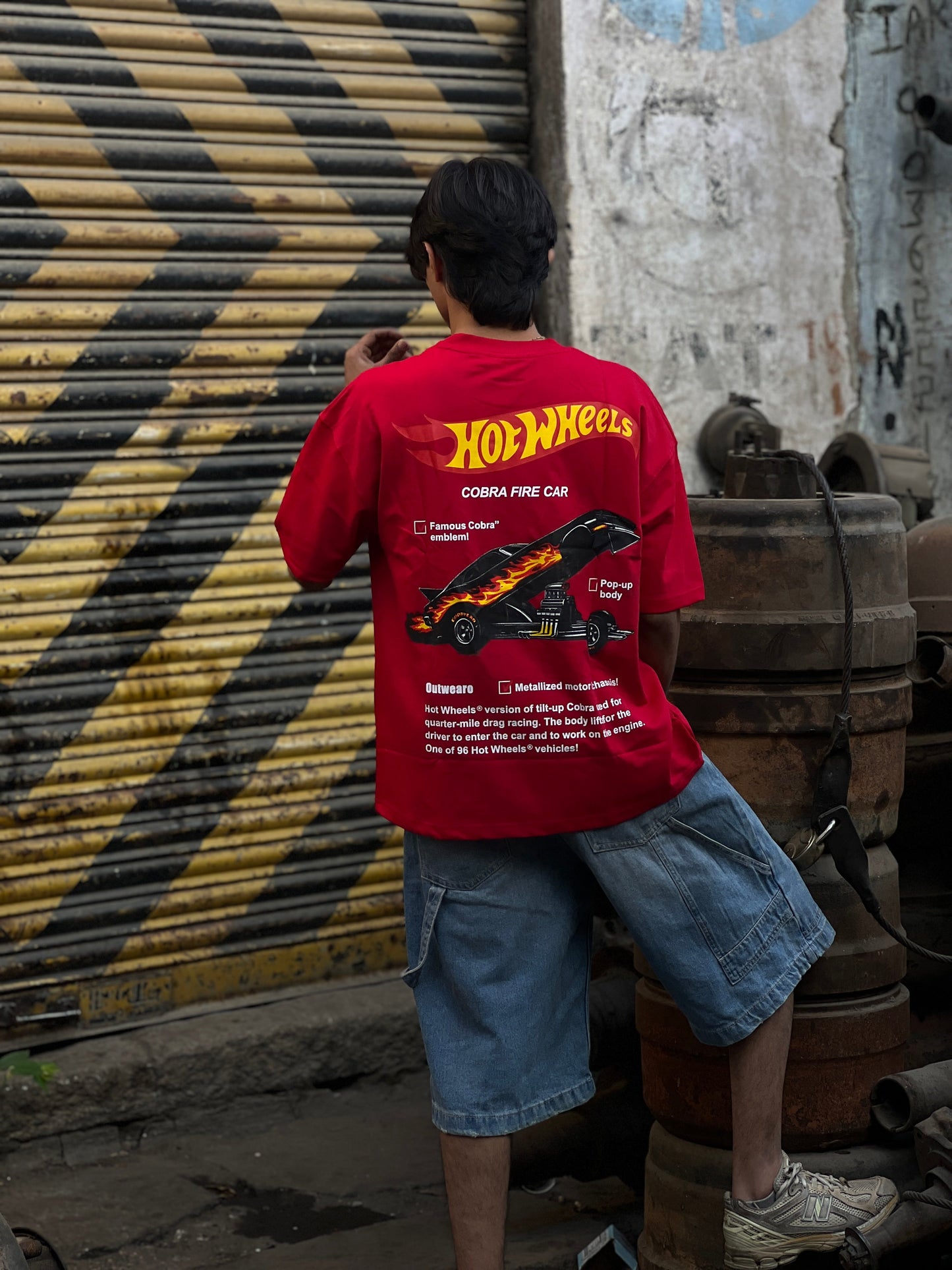 Hotwheels Oversized tshirt RED - outwearo