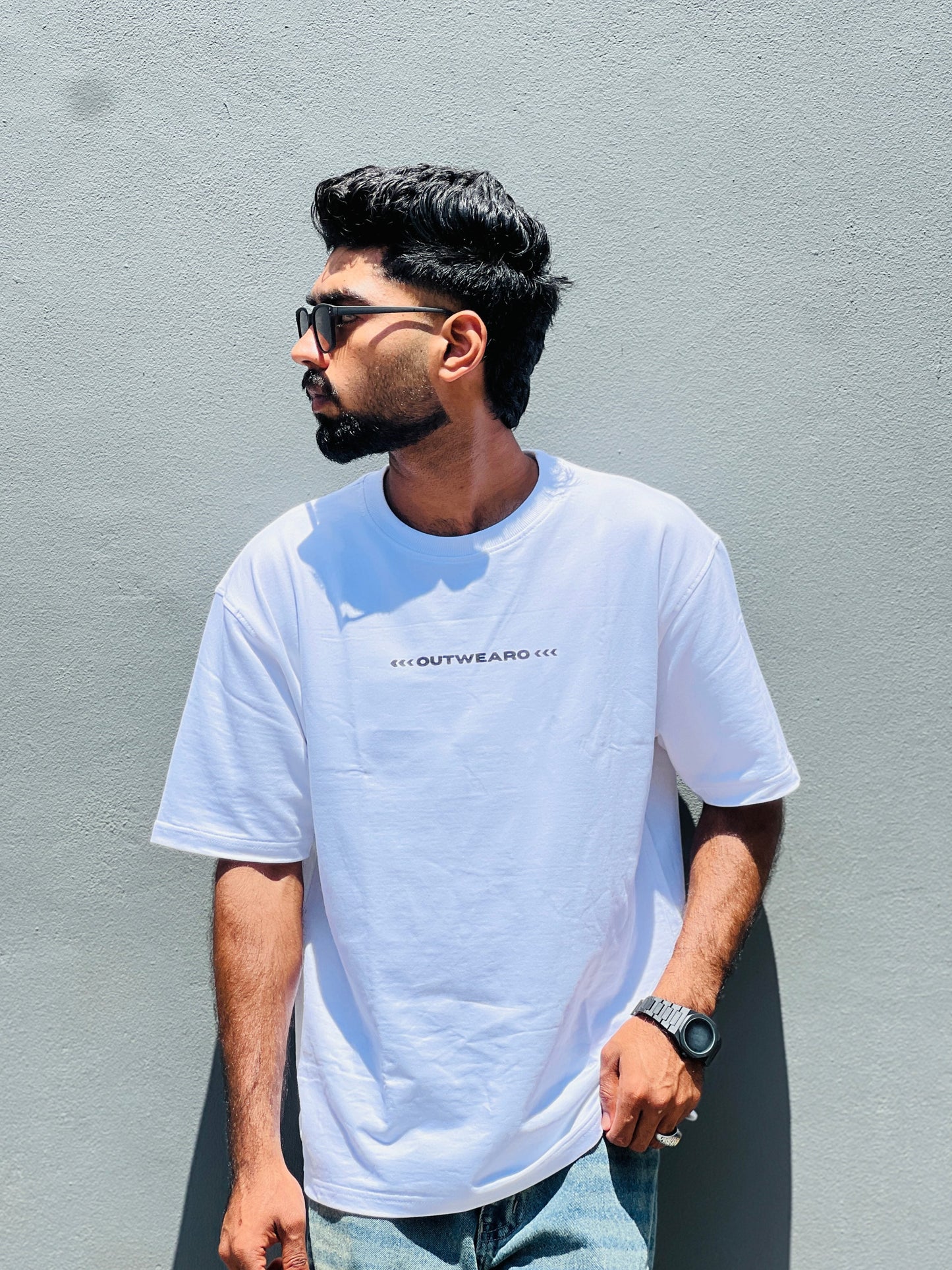 Oversized Sports car Tshirt White - outwearo