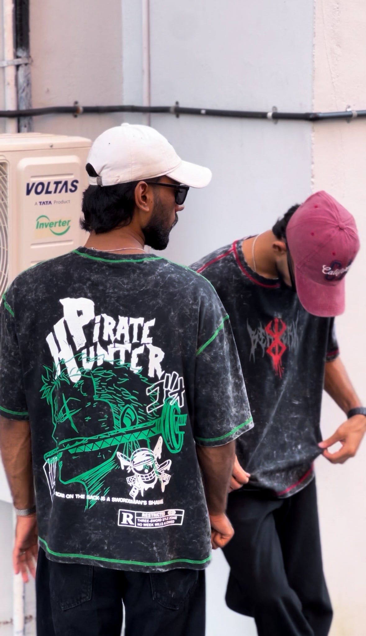 ZORO Acid wash tshirt Black Fivethread - outwearo