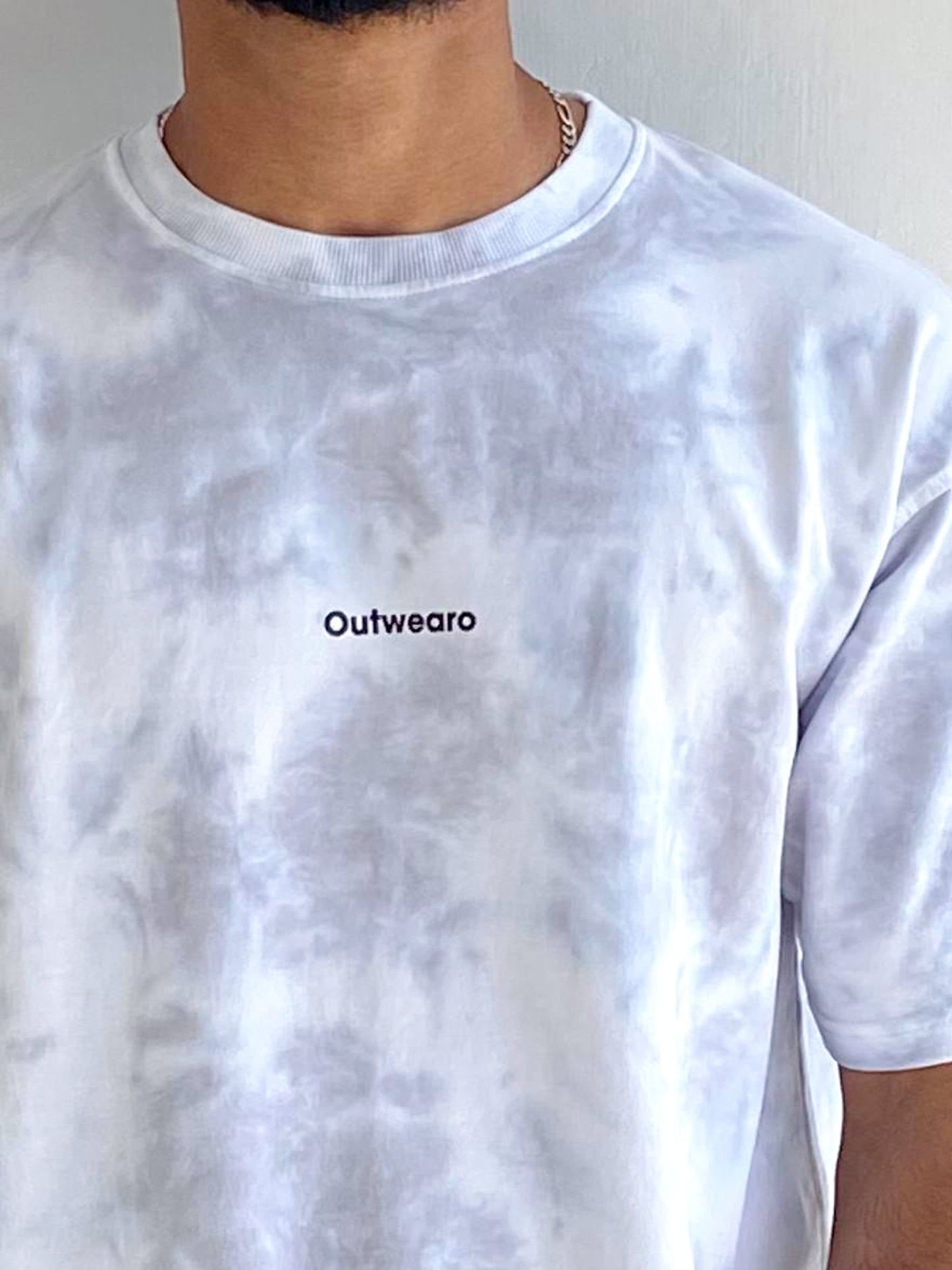 Light Grey Tie Dye Oversized T shirt - outwearo