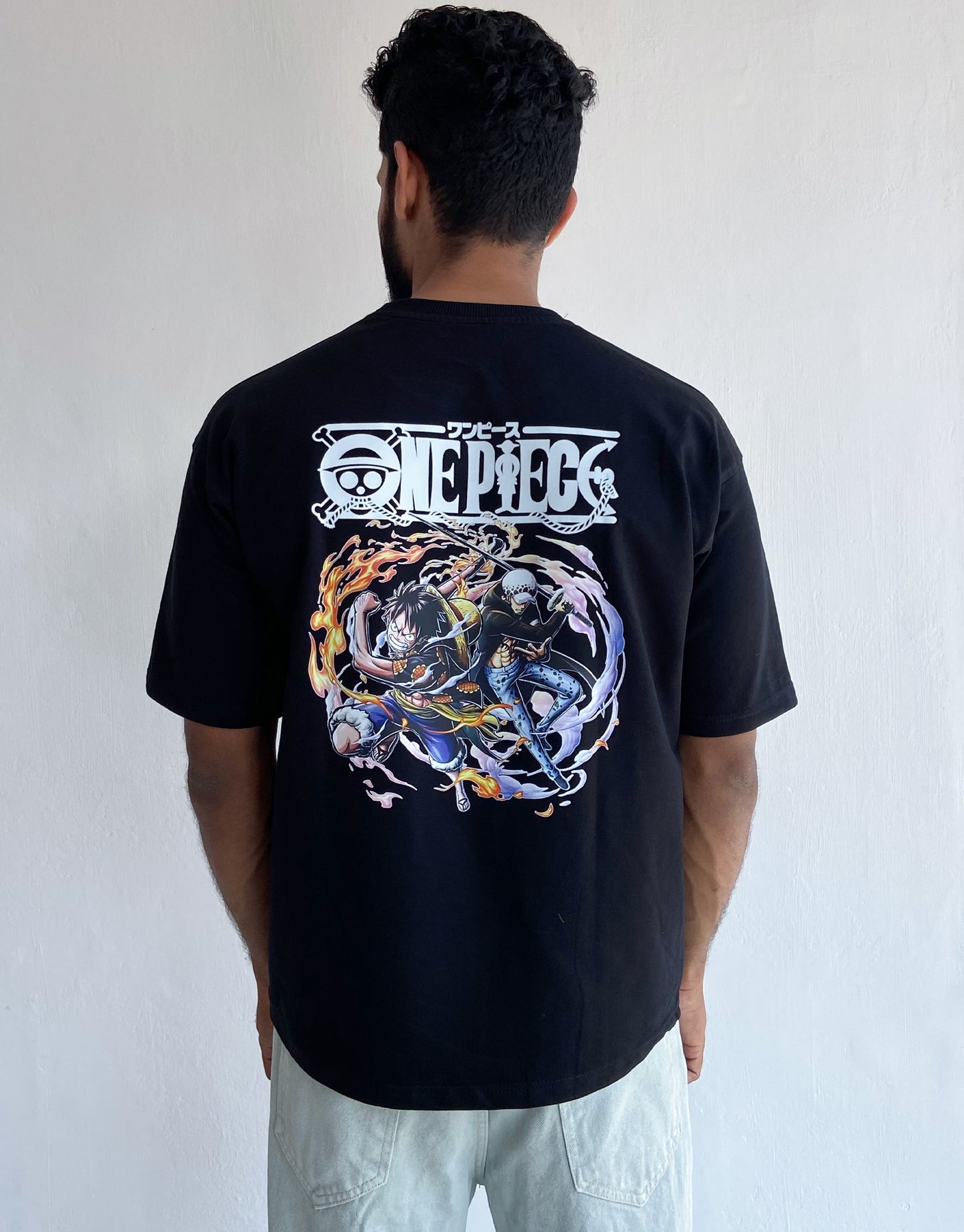 Luffy One Piece Oversized Tshirt Black - outwearo
