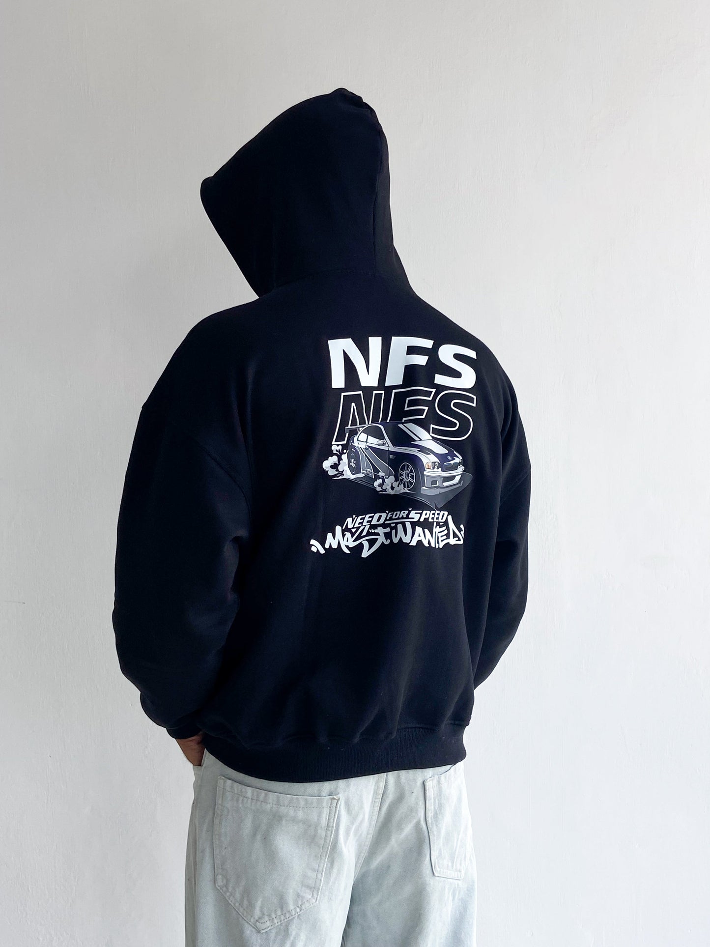 NFS Oversized Hoodie Black - outwearo
