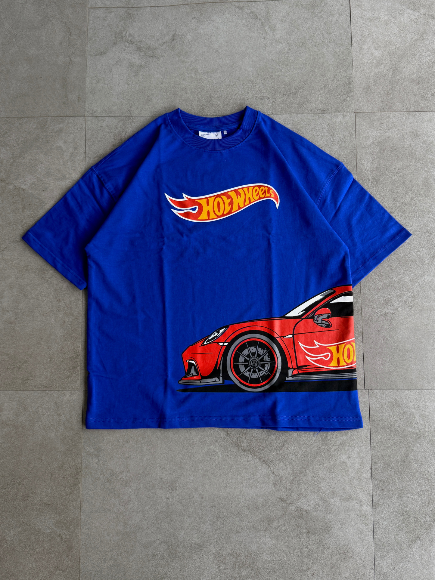 Hotwheels Side Car Design tshirt Royal blue