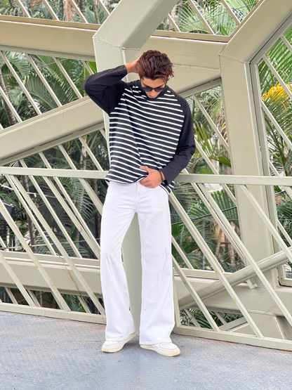 Fullsleeve striped Reglan sleeve Body