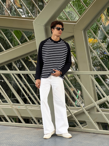 Fullsleeve striped Reglan sleeve Body