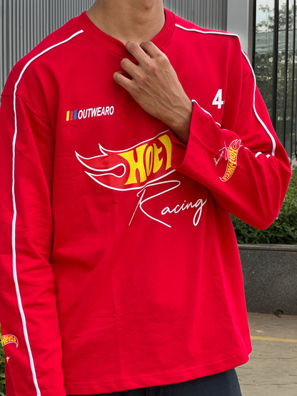 Hotwheels Piping Full sleeve RED