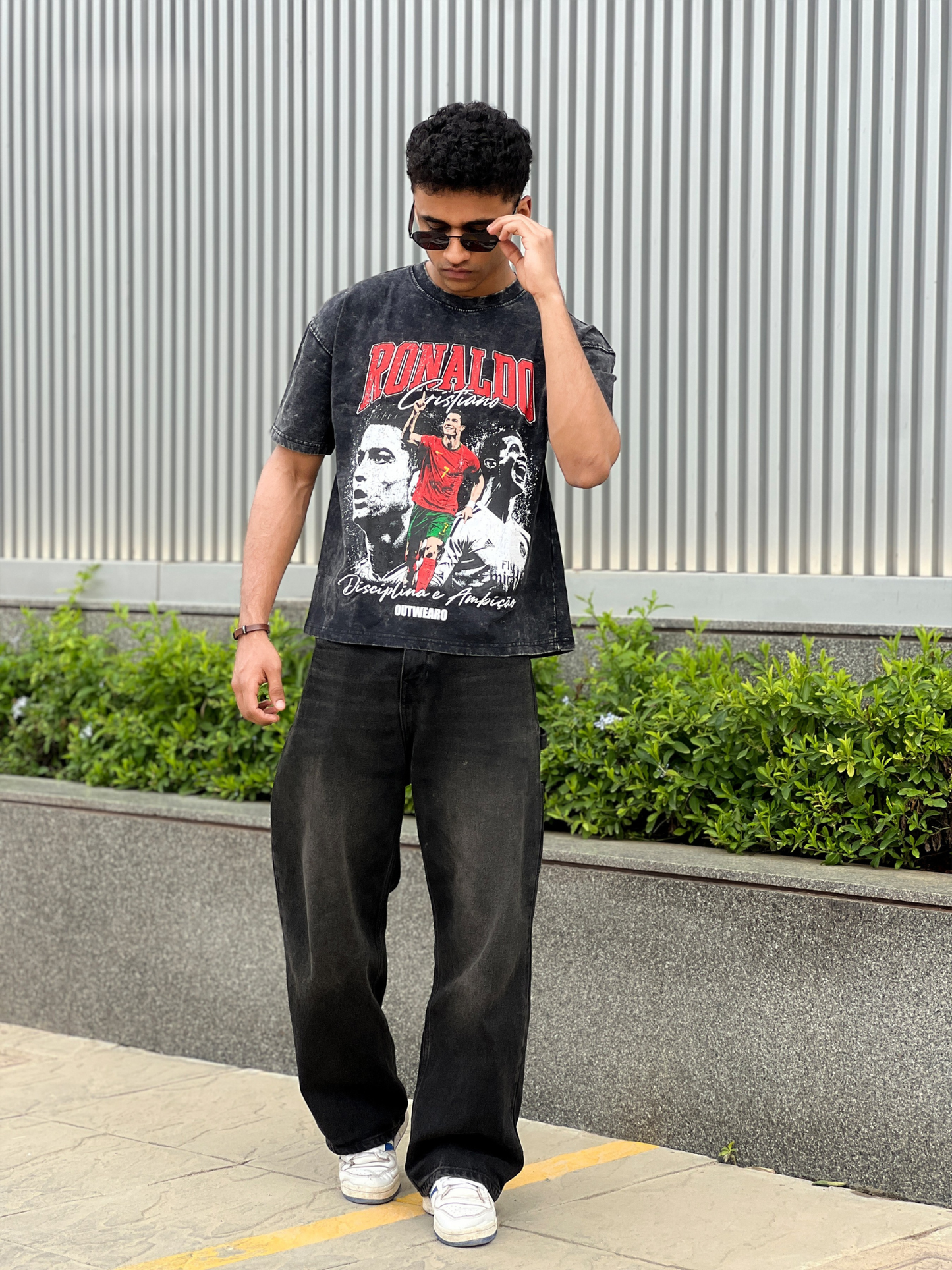 Oversized Acide wash Tshirt Ronaldo