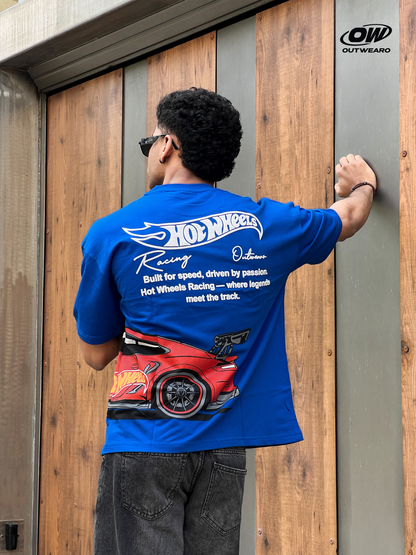 Hotwheels Side Car Design tshirt Royal blue