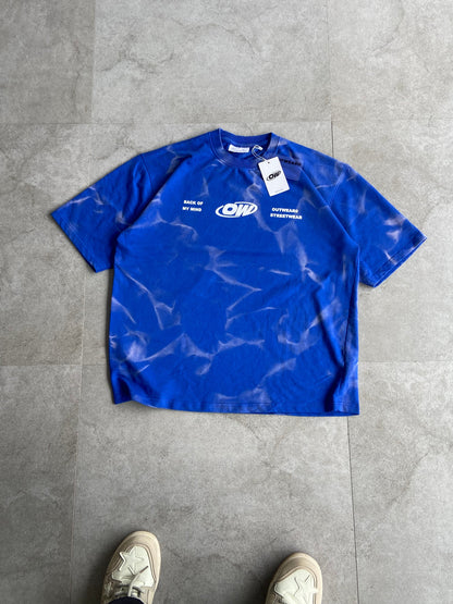 Acid wash tshirt blue - outwearo