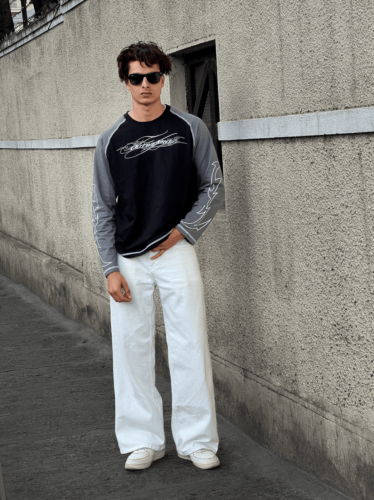 Fivethread Reglan sleeve Full sleeve Black - outwearo