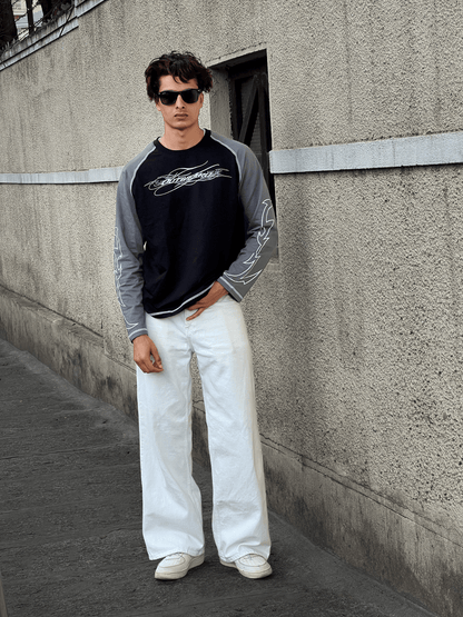 Fivethread Reglan sleeve Full sleeve Black - outwearo