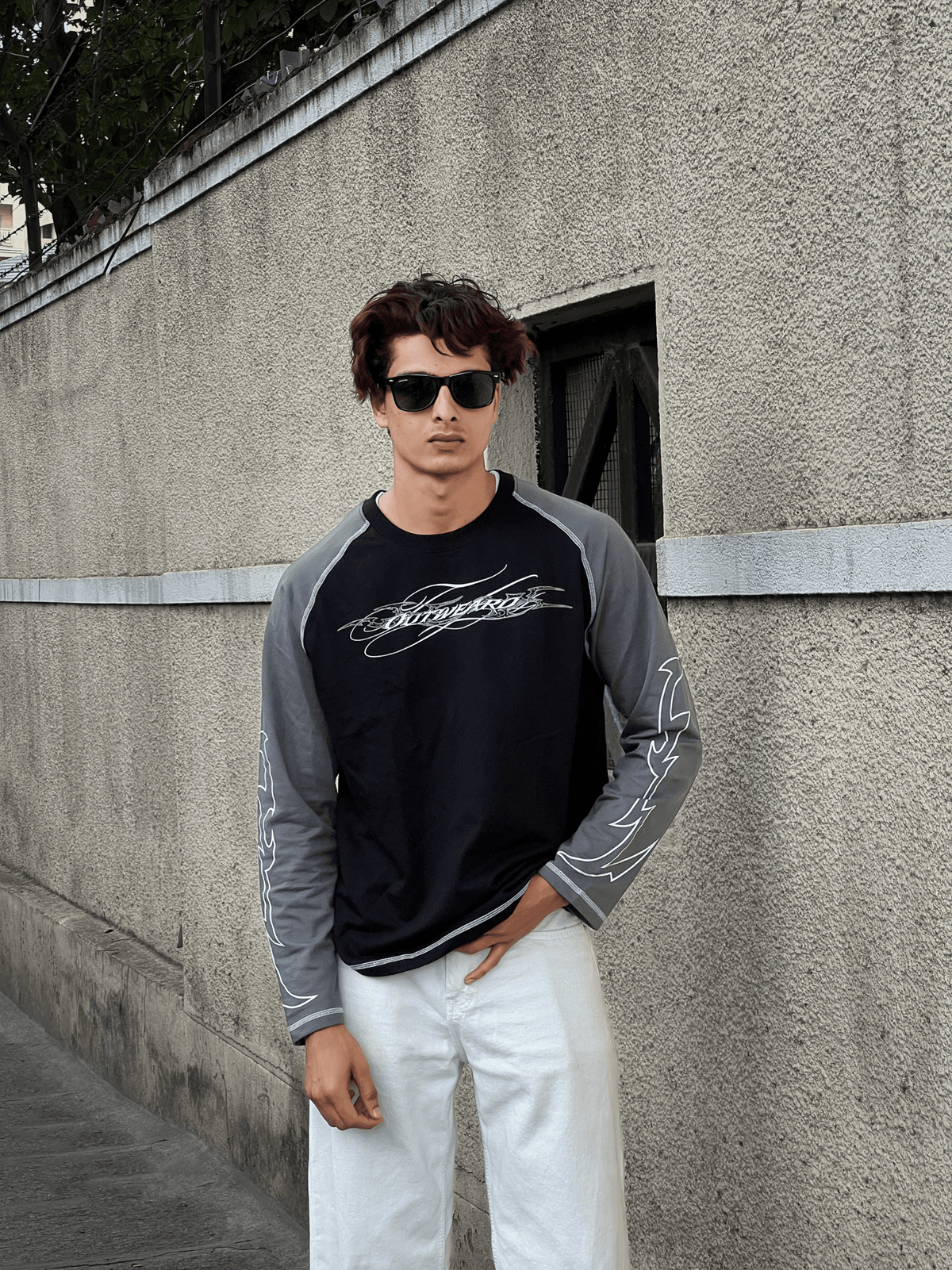 Fivethread Reglan sleeve Full sleeve Black - outwearo