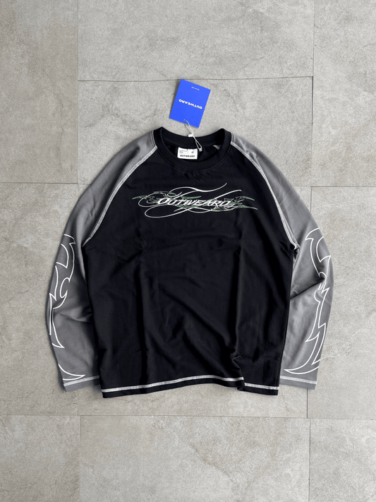 Fivethread Reglan sleeve Full sleeve Black - outwearo