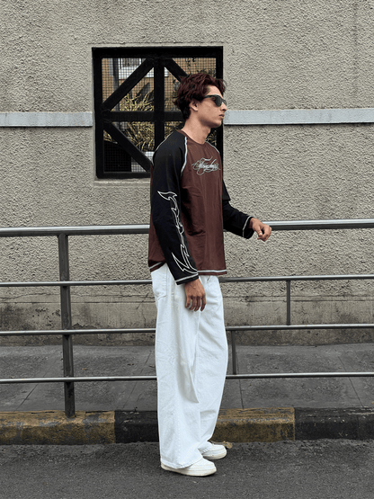 Fivethread Reglan sleeve Full sleeve brown - outwearo