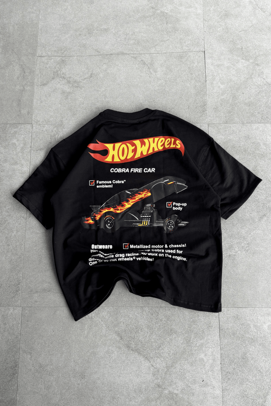Hotwheels Oversized tshirt Black - outwearo