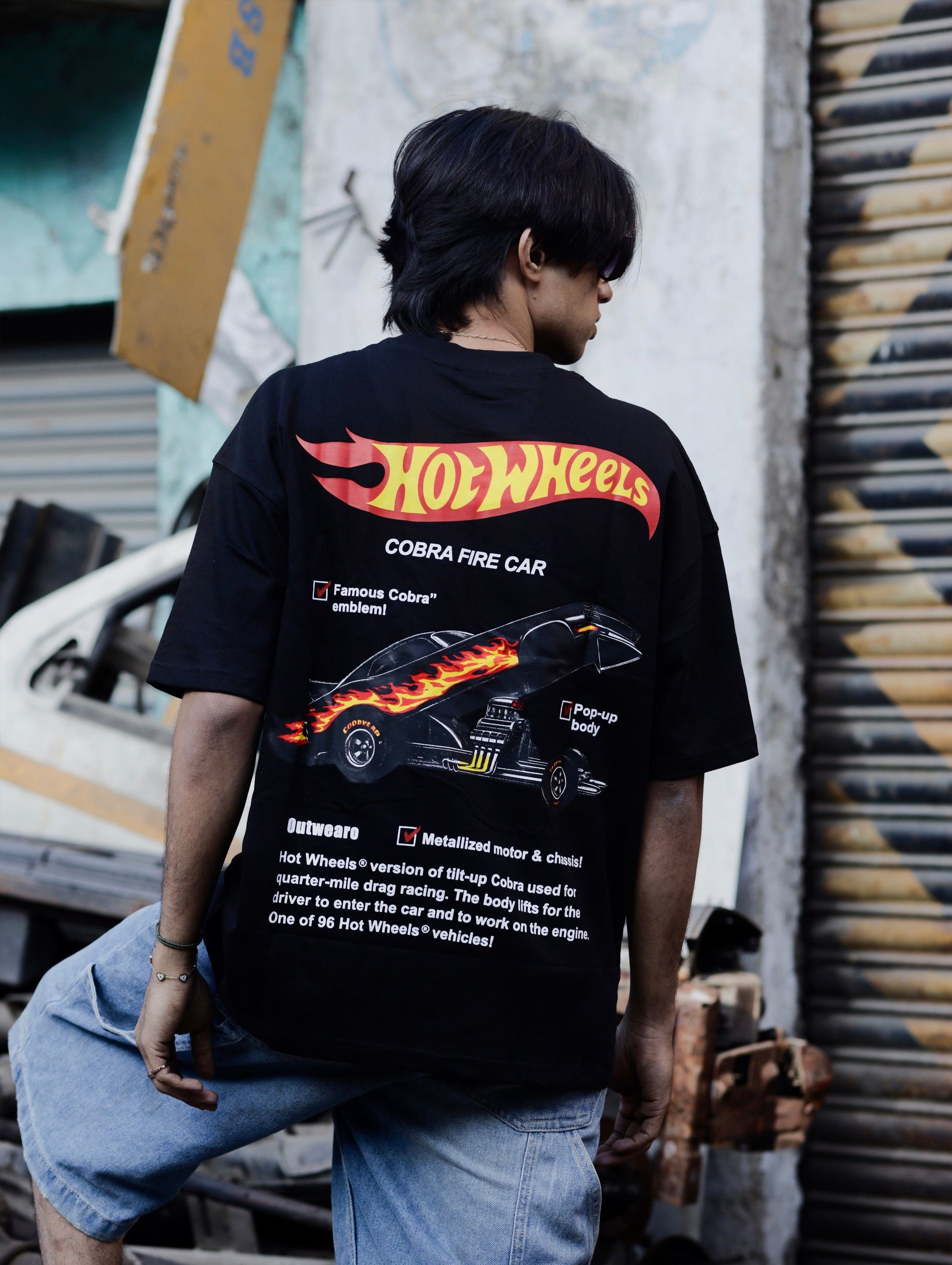 Hotwheels Oversized tshirt Black - outwearo