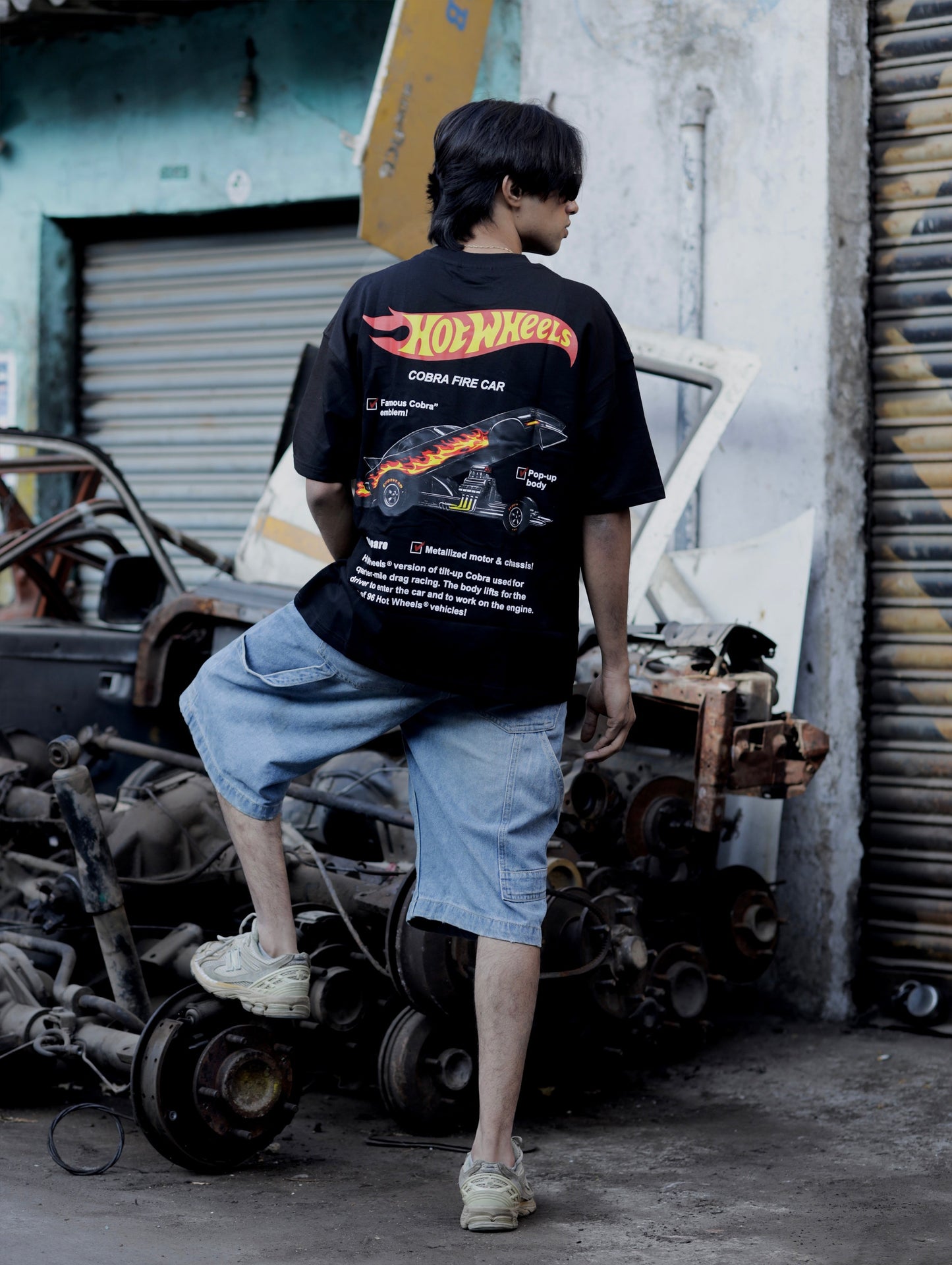 Hotwheels Oversized tshirt Black - outwearo