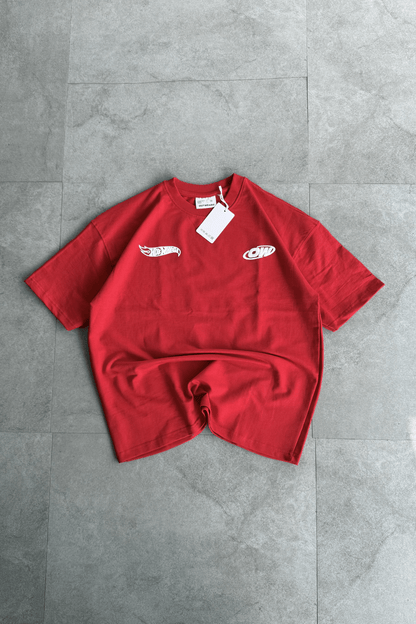 Hotwheels Oversized tshirt RED - outwearo