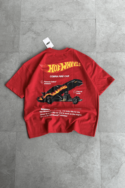 Hotwheels Oversized tshirt RED - outwearo