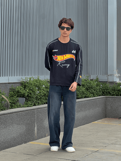 Hotwheels Piping Full sleeve Black - outwearo