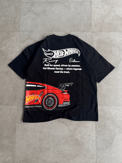 Hotwheels Side Car Design tshirt Black - outwearo