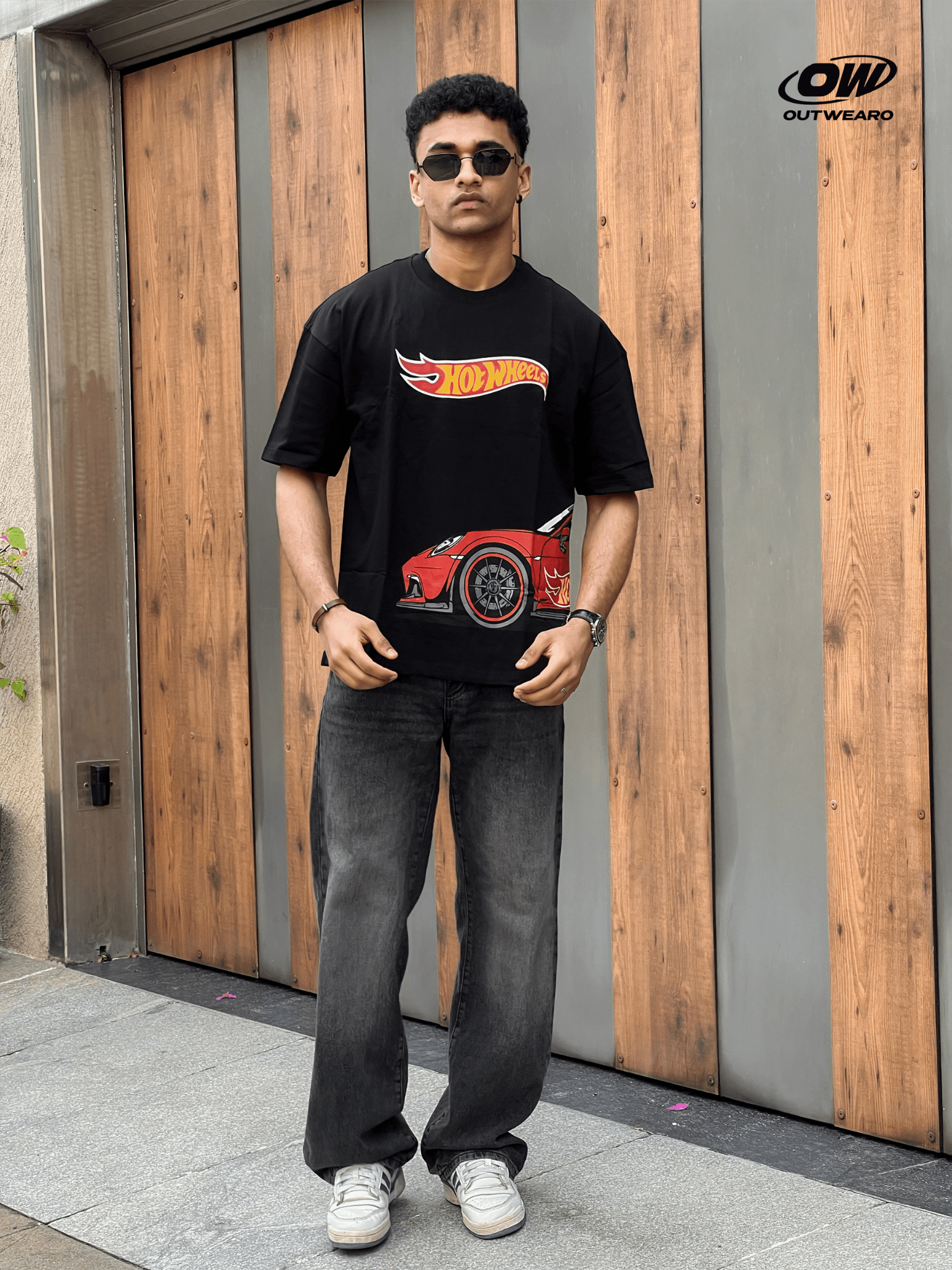 Hotwheels Side Car Design tshirt Black - outwearo