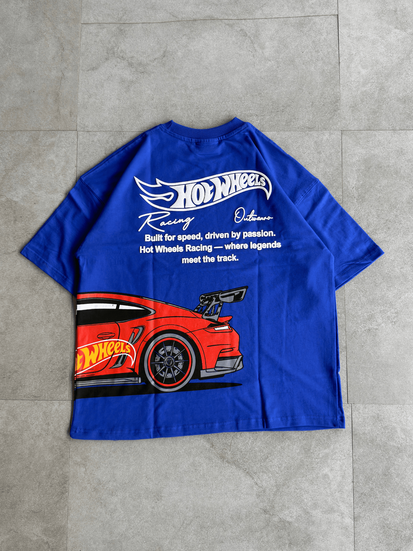 Hotwheels Side Car Design tshirt Royal blue - outwearo