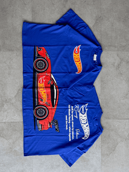 Hotwheels Side Car Design tshirt Royal blue - outwearo