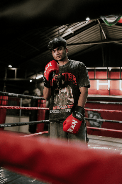 Oversized acid wash Vintage Boxing Tshirt Mohammed ali - outwearo