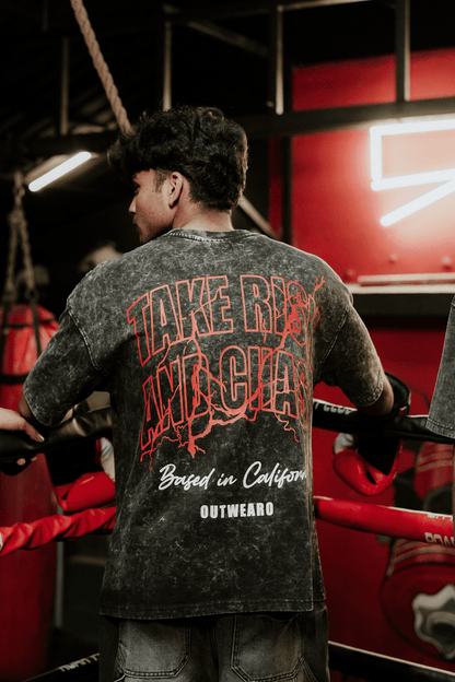 Oversized acid wash Vintage Boxing Tshirt Mohammed ali - outwearo