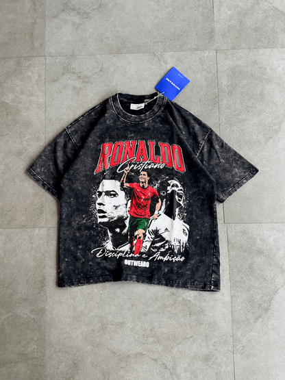 Oversized Acide wash Tshirt Ronaldo - outwearo