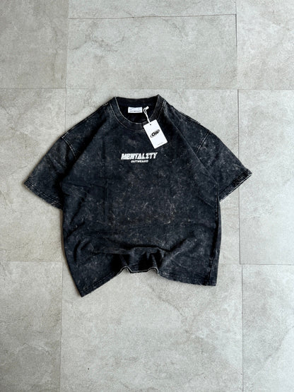 Oversized acide wash Vintage Car Mentality black - outwearo