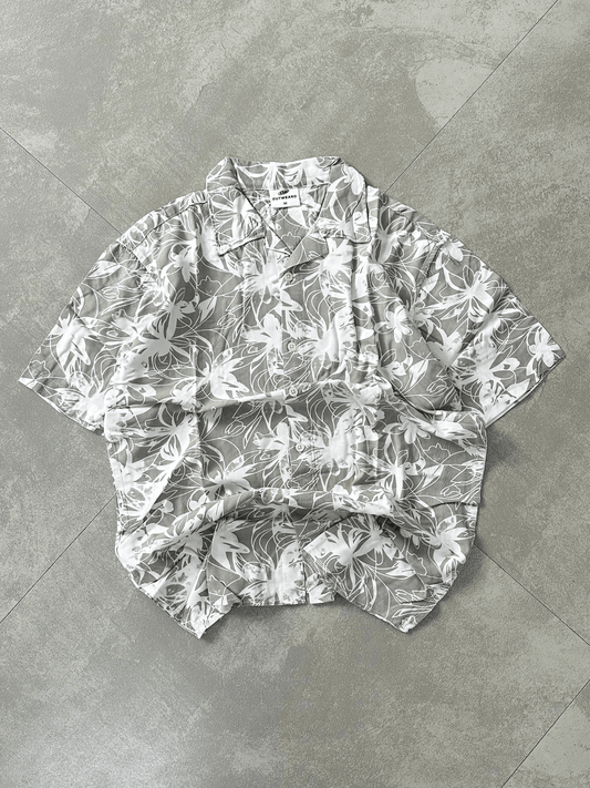 Printed Oversize Shirt Light grey print - outwearo