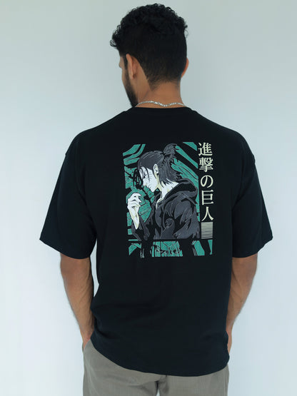 Attack on Titan Anime Fivesleeve Tshirt Black - outwearo