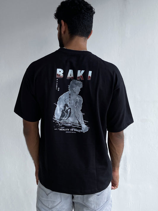 Baki hanma Oversized Tshirt Black - outwearo