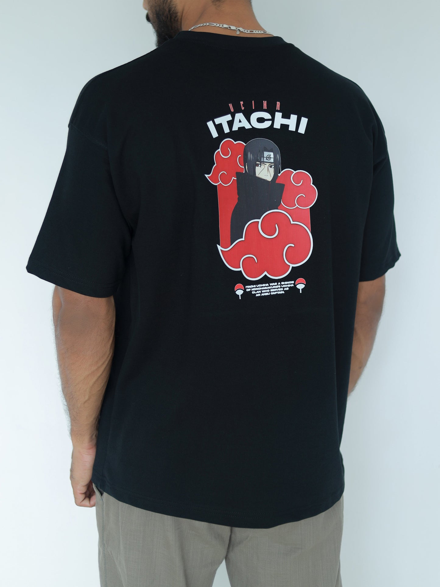 Itachi Anime Fivesleeve Tshirt Black - outwearo