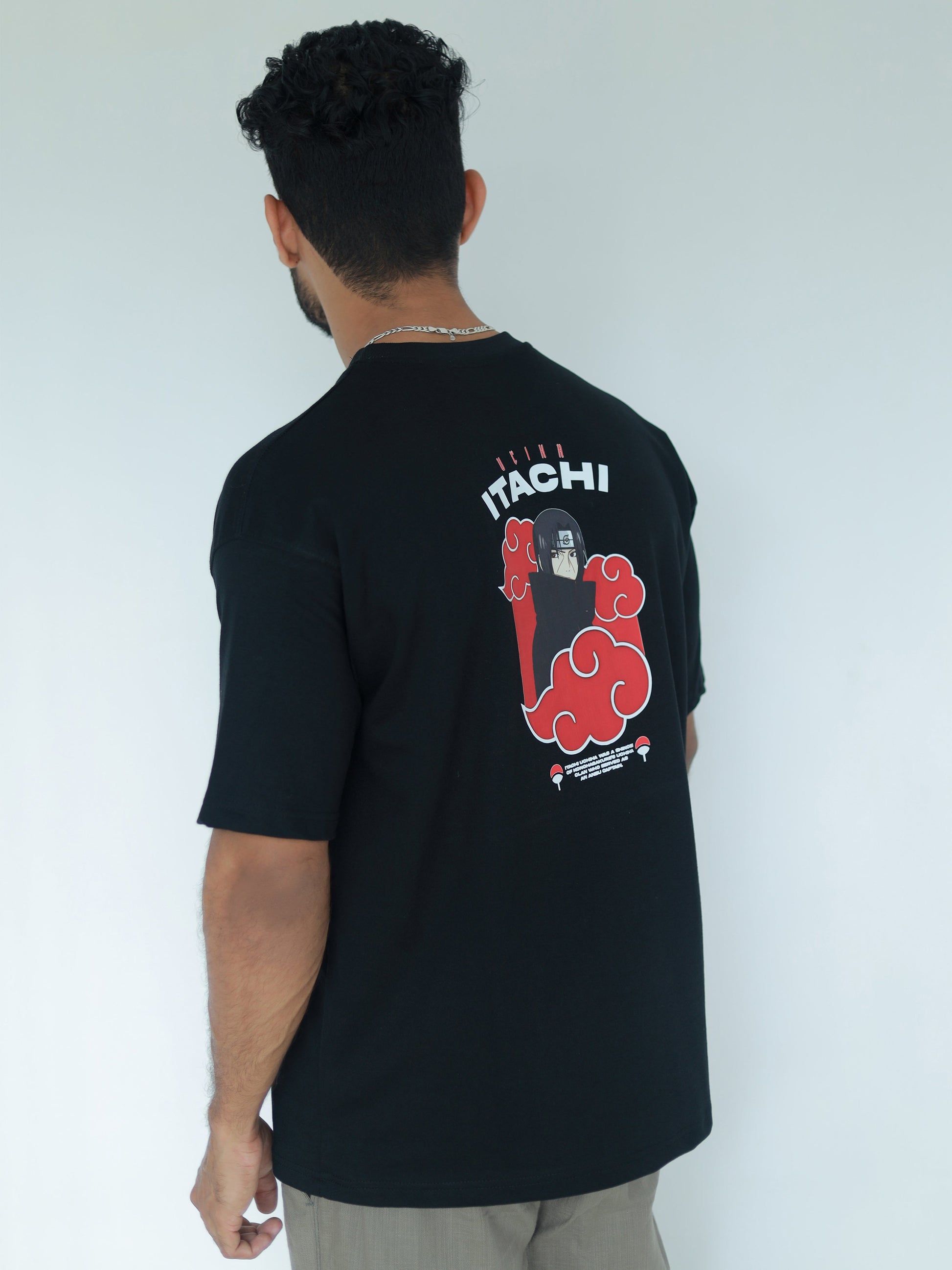 Itachi Anime Fivesleeve Tshirt Black - outwearo