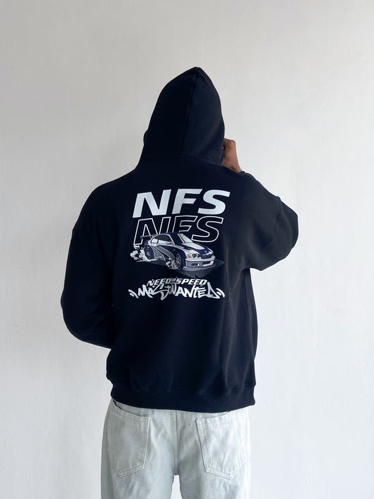 NFS Oversized Hoodie Black - outwearo