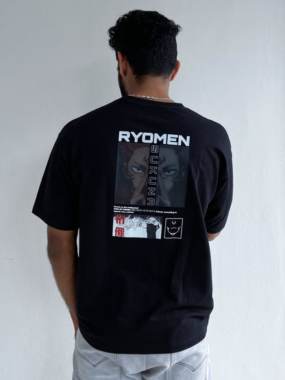 Ryomen Sukuna Oversized Tshirt Black - outwearo