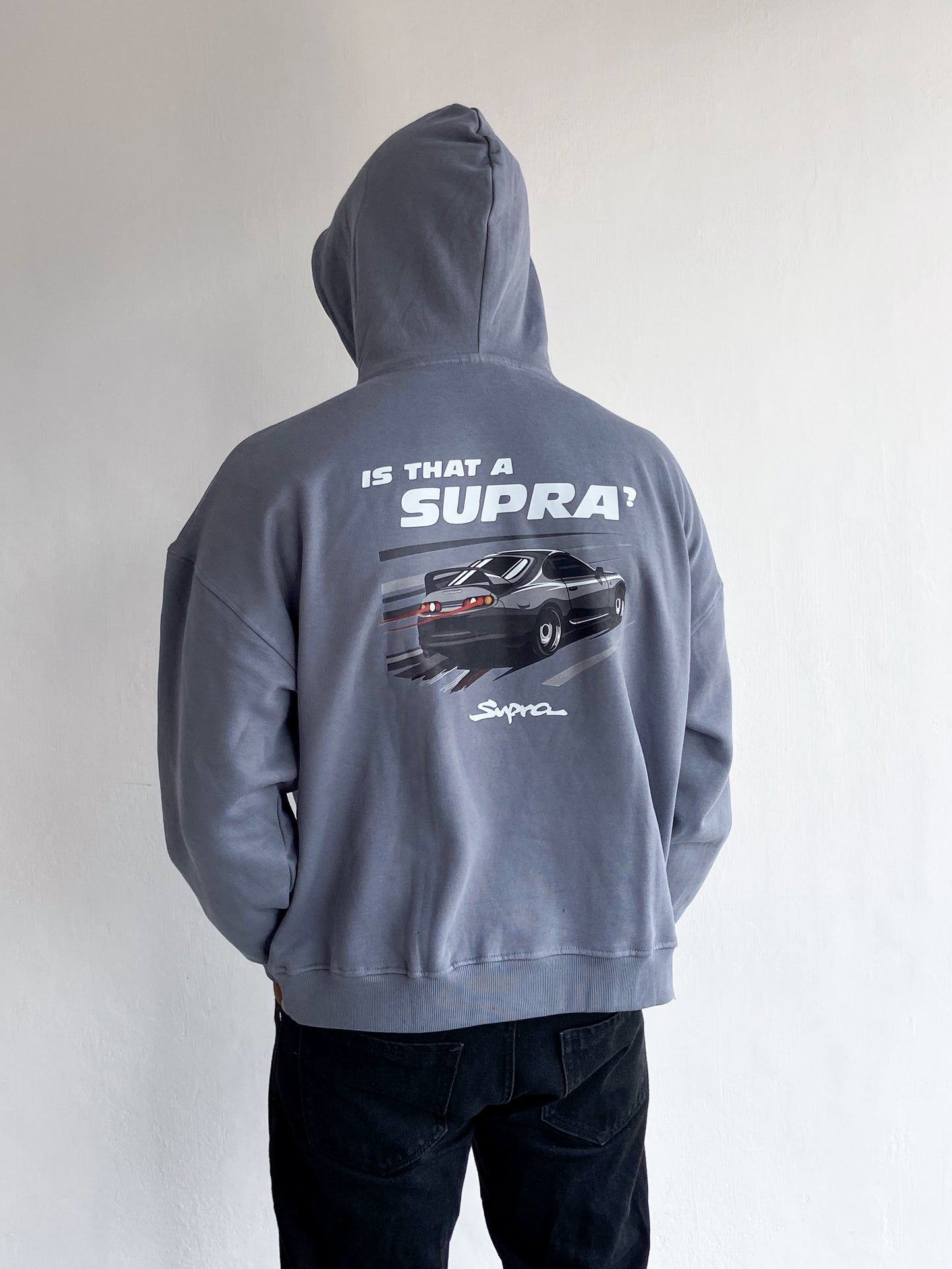 Supra Oversized Hoodie Steel Grey - outwearo