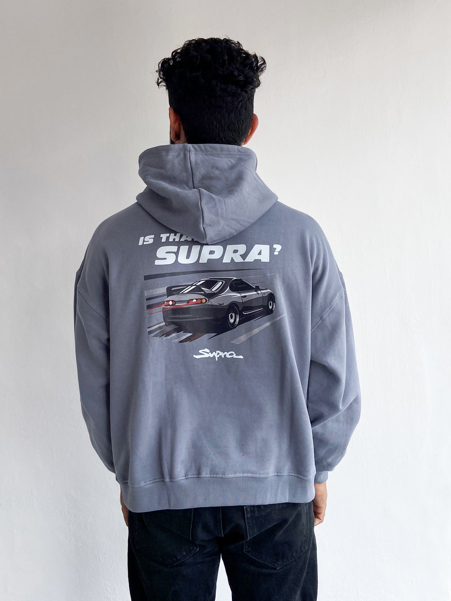 Supra Oversized Hoodie Steel Grey - outwearo